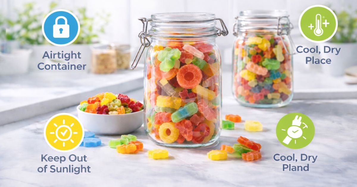 how to store gummy sweets