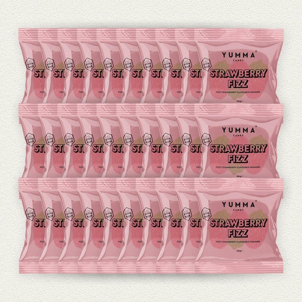 Strawberry Fizz Mini Pack Bundle (30 x 26g) – Yumma Candy